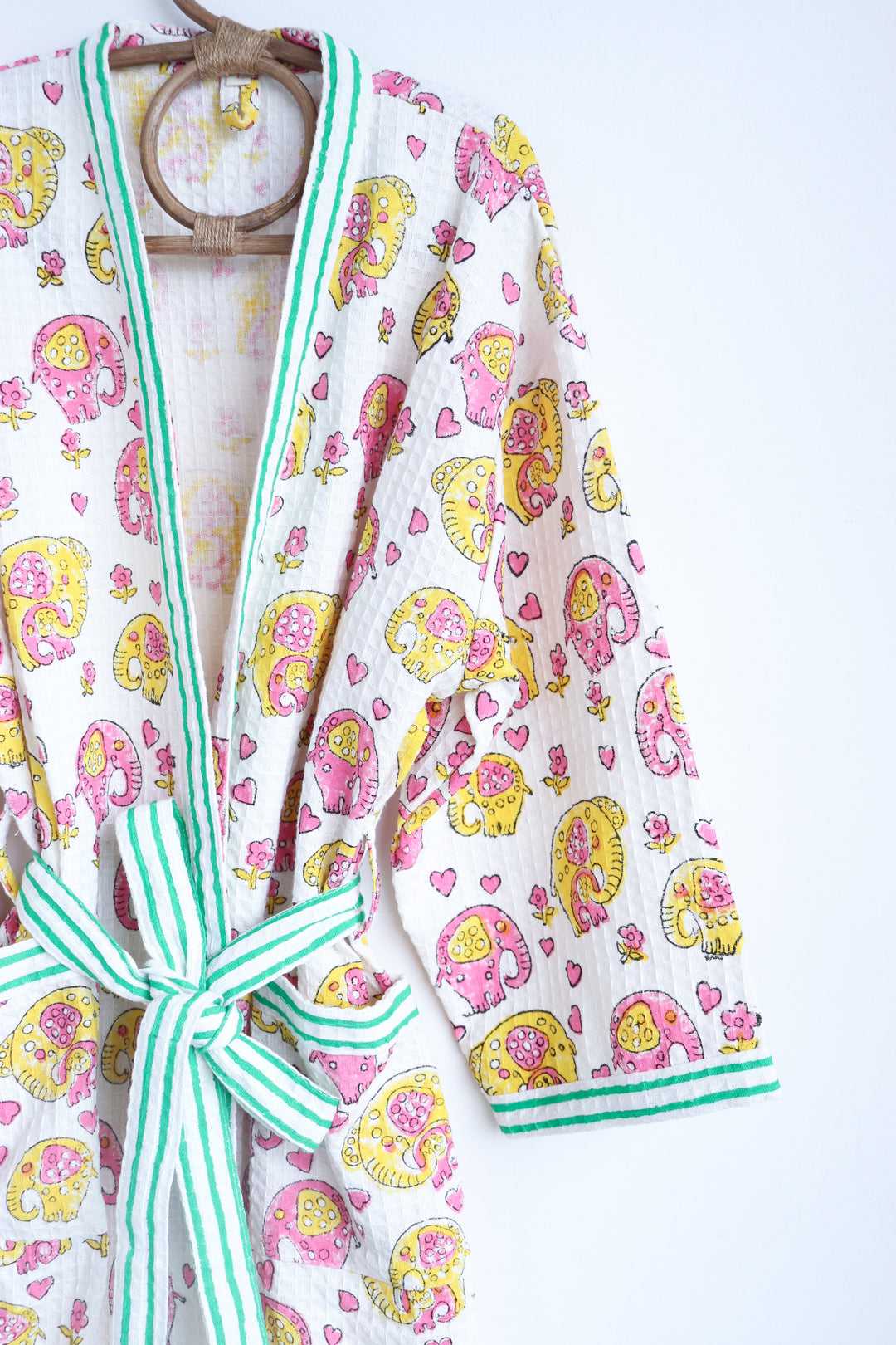 Personalized Bath robes for kids and toddlers - Sweet Safari waffle robe