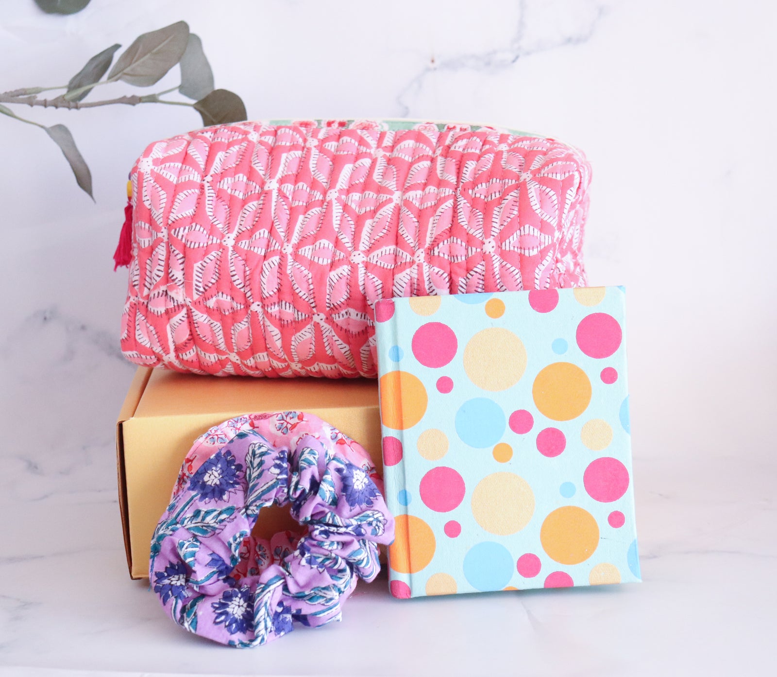 The Happy Gift Box - Block Print Handmade - back view