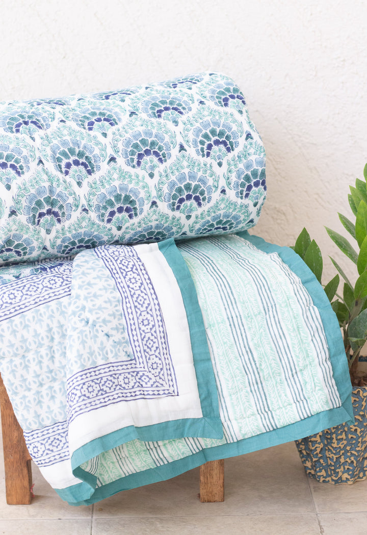 Pre- order - Heavy winter razai with cotton filling- Best quilt for winter - Andaman Quilt - lifestyle shot