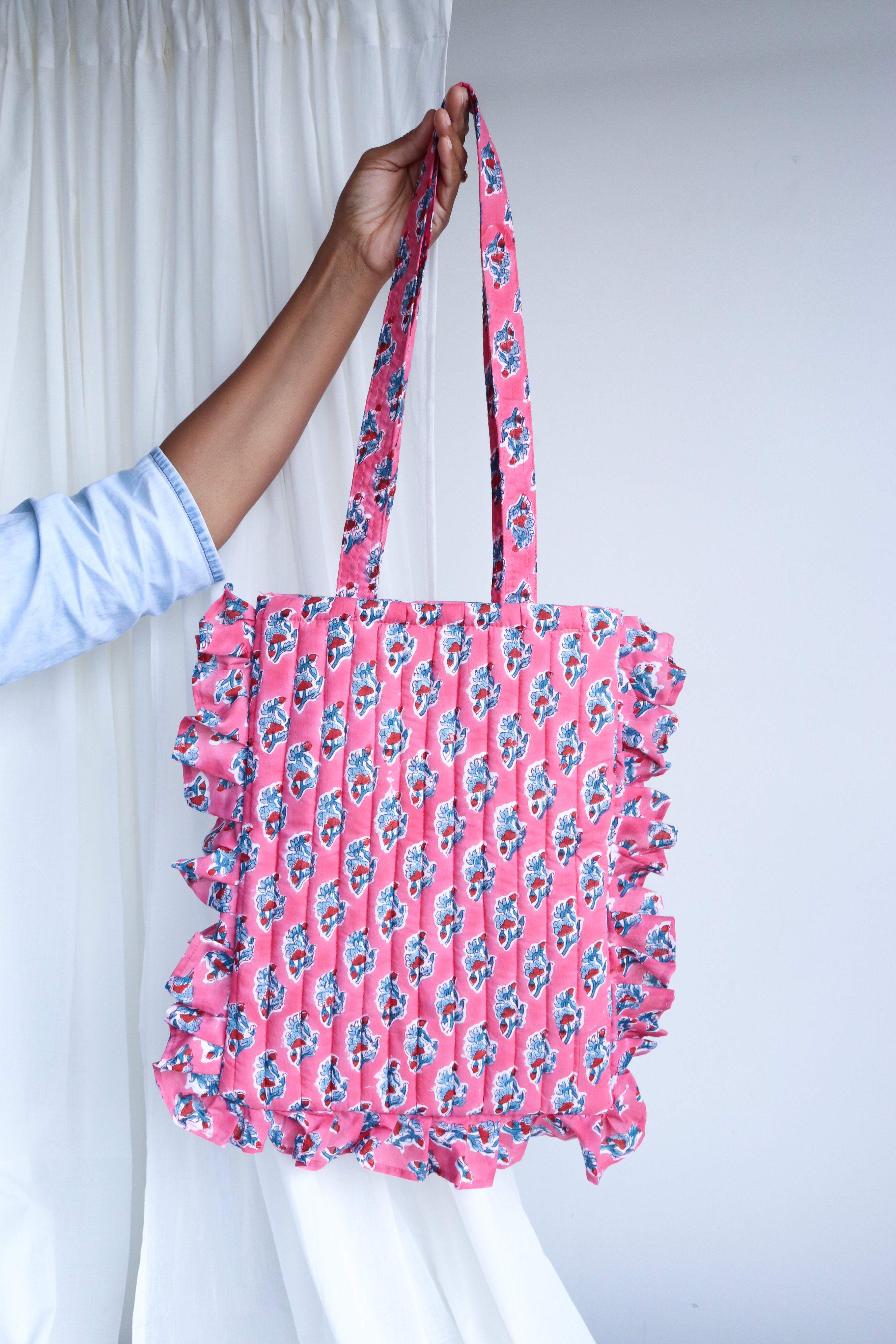 ジルチュ JILTU フリルバッグ ホワイトピンク M JILTU ジルチュ petit