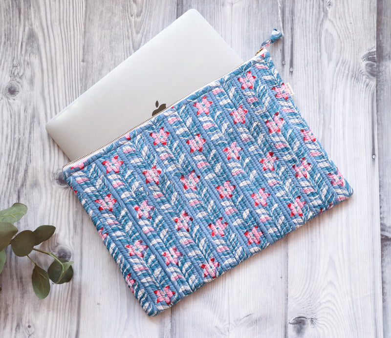 Personalized Block print Laptop sleeves - Laptop cover - 13 inch, 14 inch & 15 inch