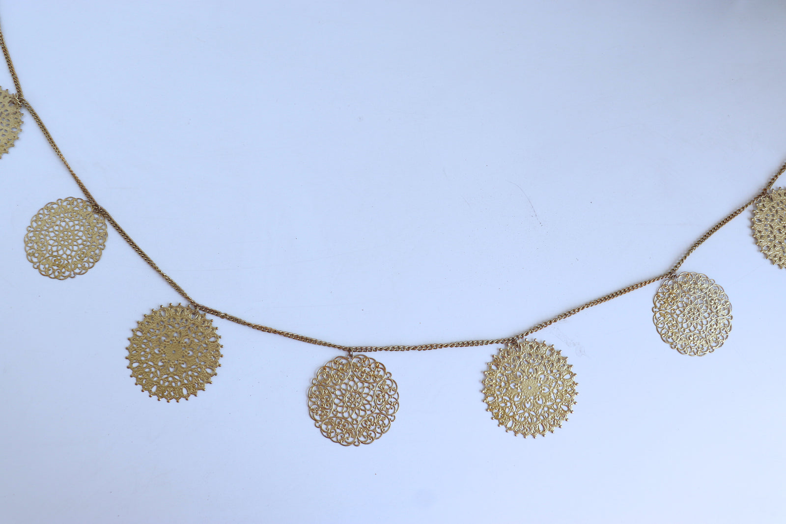 Sale - Handcrafted Metal Toran - Antique Gold cutwork toran - Door hanging decor - Gulaab - Decor by Kari by Kriti