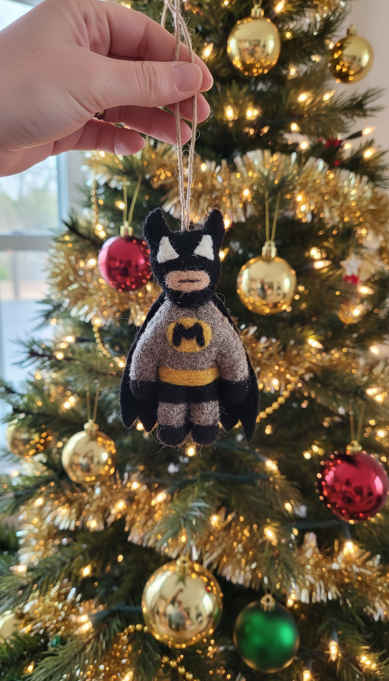The Night Knight handmade Christmas tree ornament by Kari by Kriti
