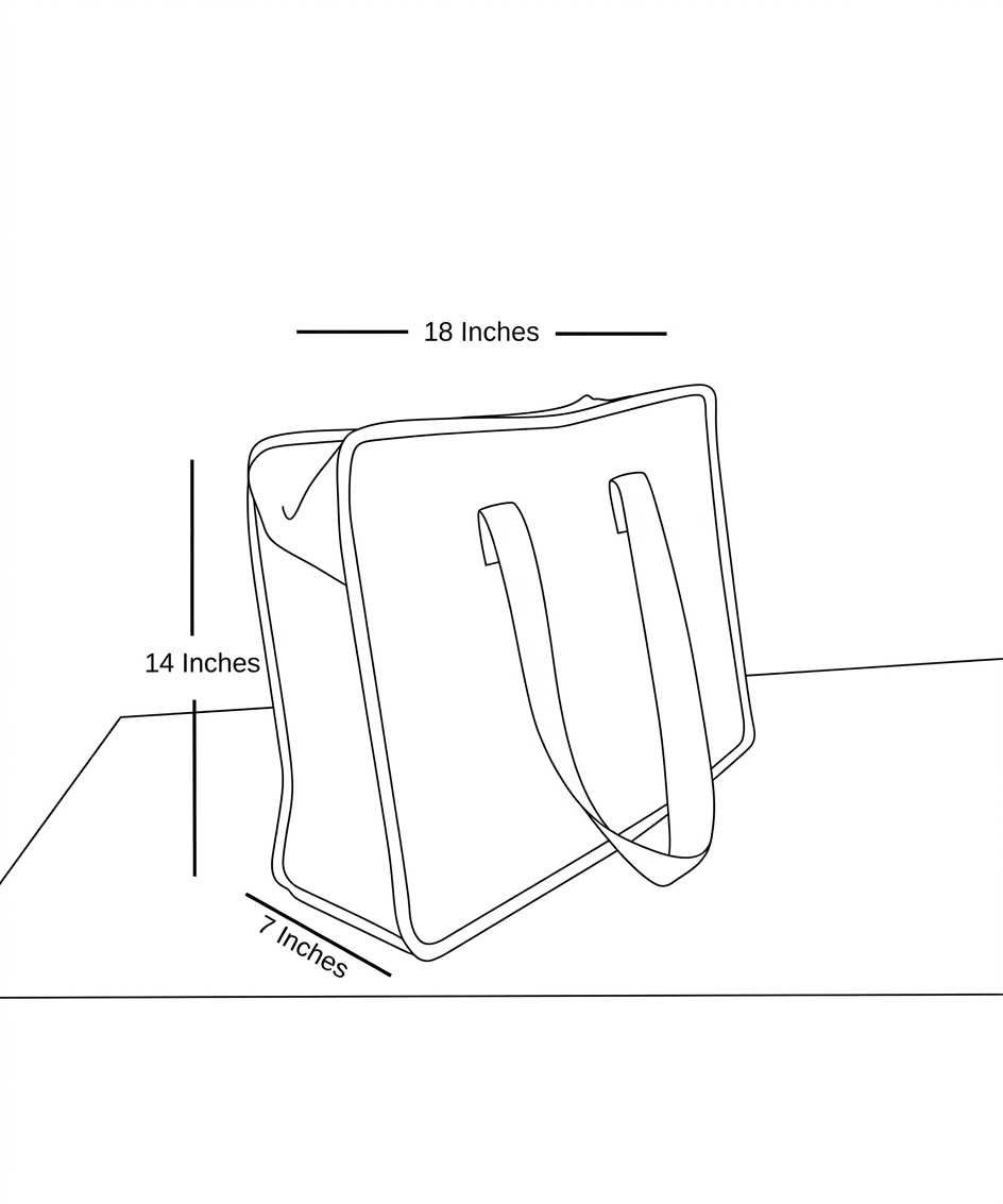 XL tote bag size kari by kriti