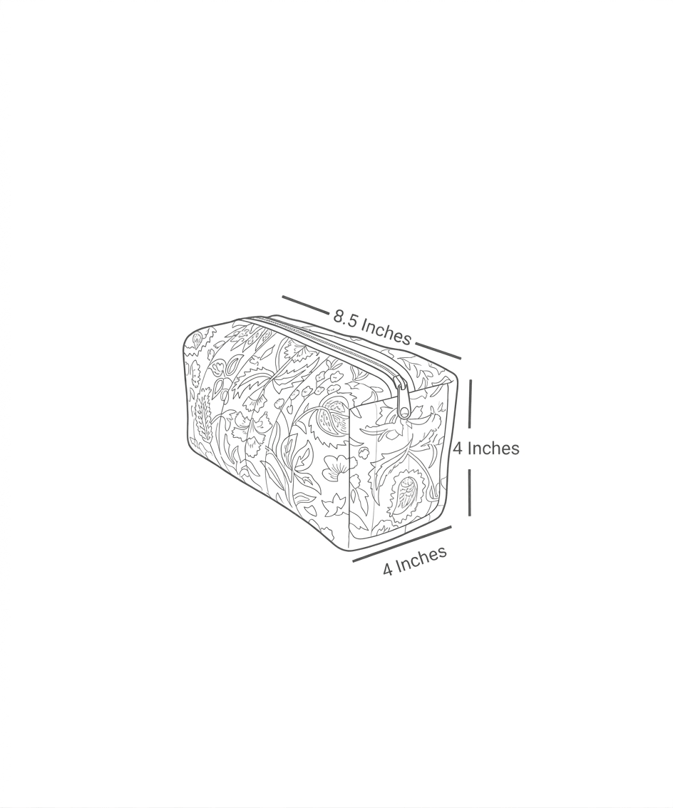 medium make up bag size 