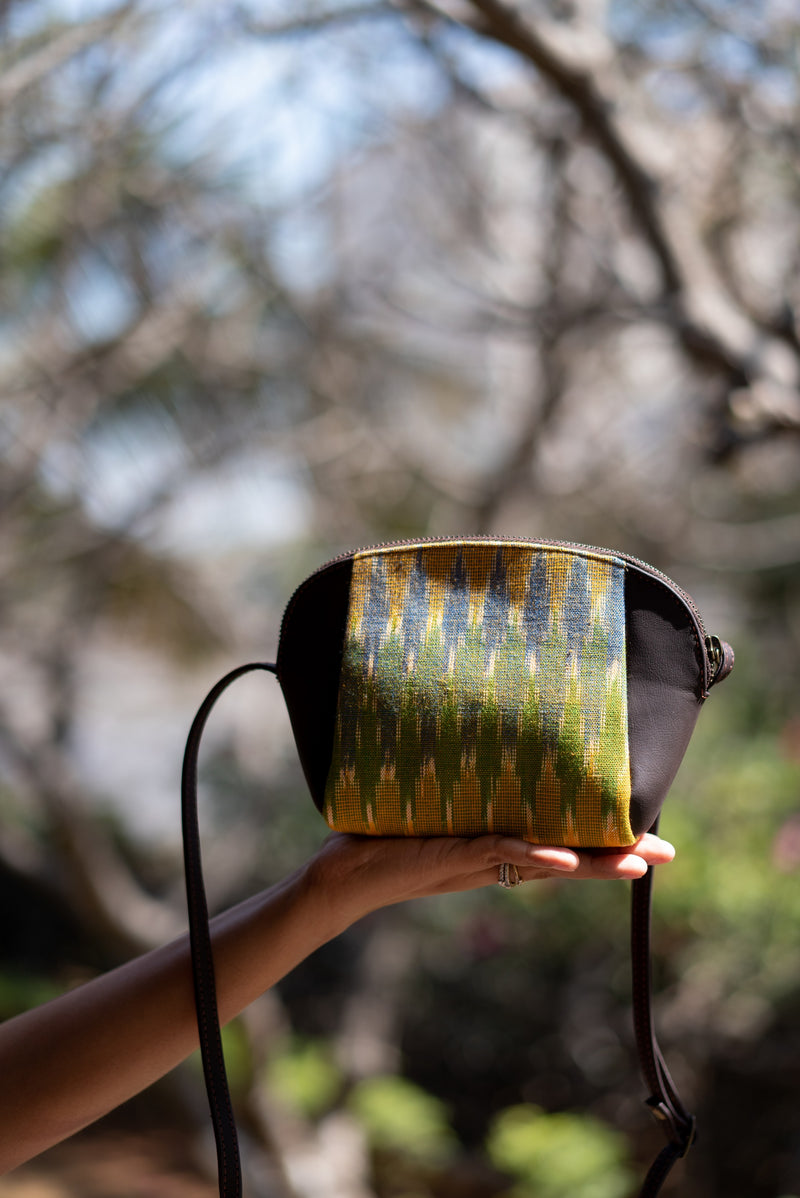 Small crossbody sling bag for women - Handloom Ikat small crossbody bag - Bahar