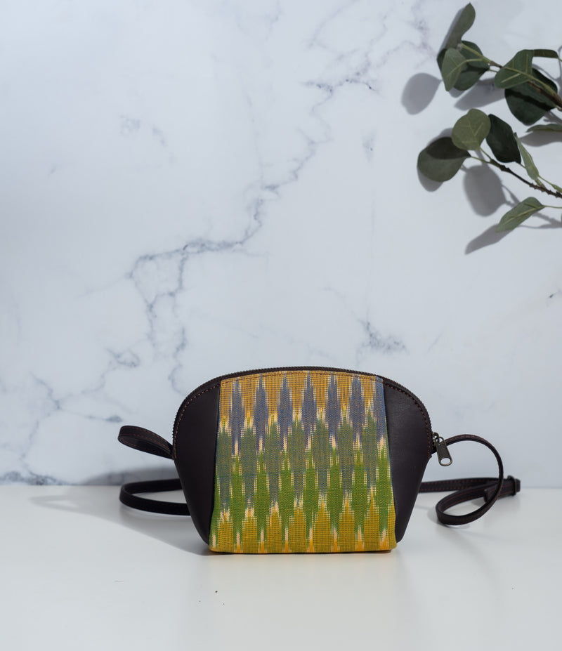 Small crossbody sling bag for women - Handloom Ikat small crossbody bag - Bahar