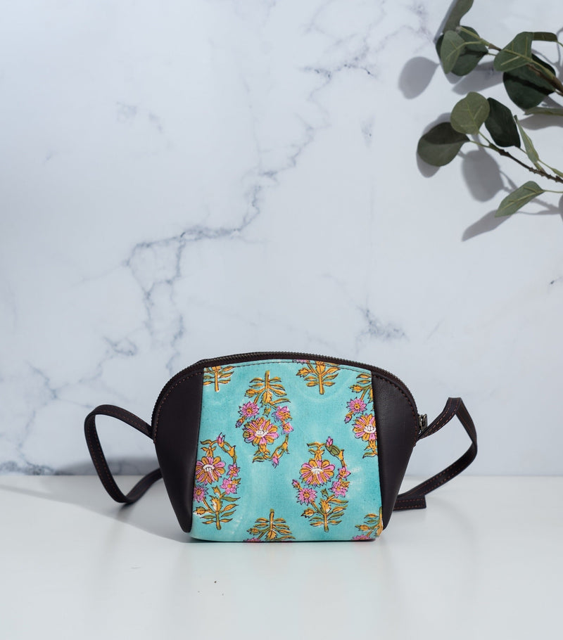 Small crossbody sling bag for women - Block print crossbody bag - Neel