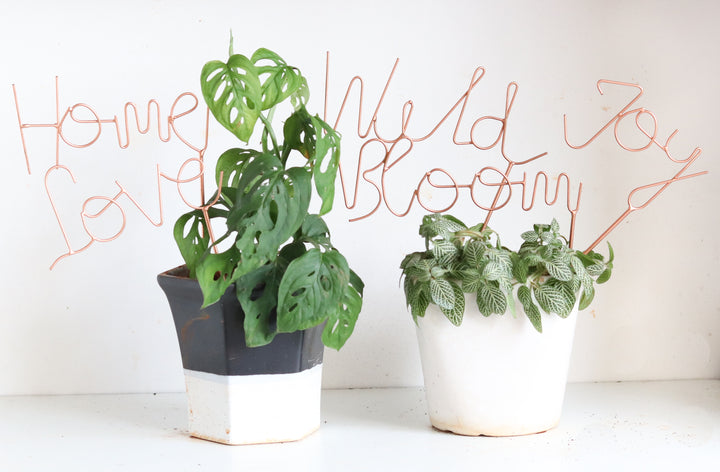 Garden stakes - Plant support sticks - Gardening sticks - Decorative plant stakes - Set of 5 - Rose Gold