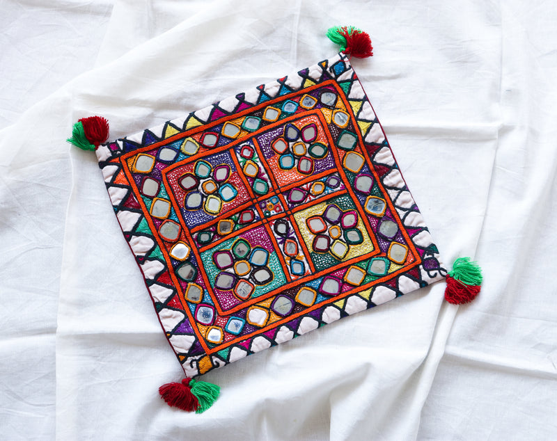 Hand-Embroidered Cushion Covers - Kutch embroidery cushion cover