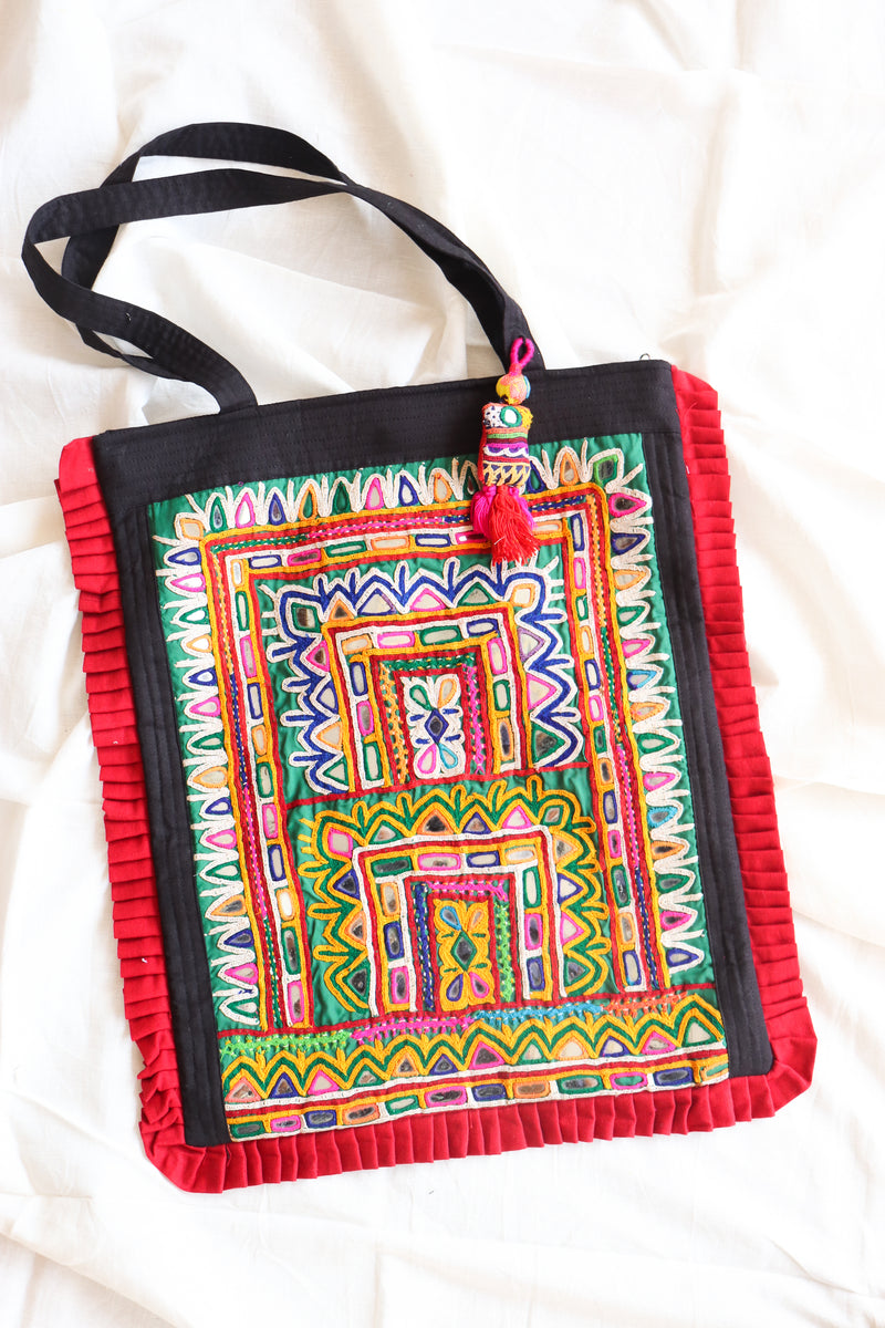 kutch embroidery bag