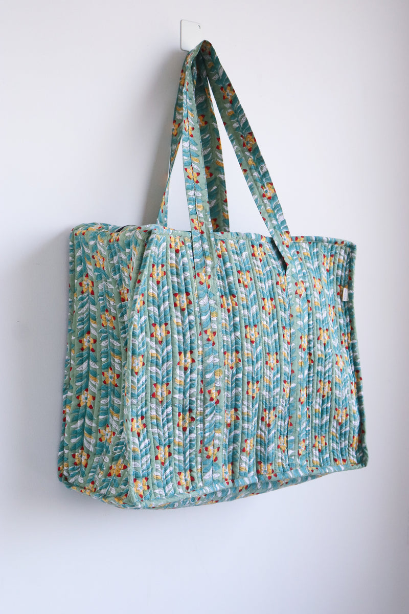 Maxi tote bag - Boho quilted women&