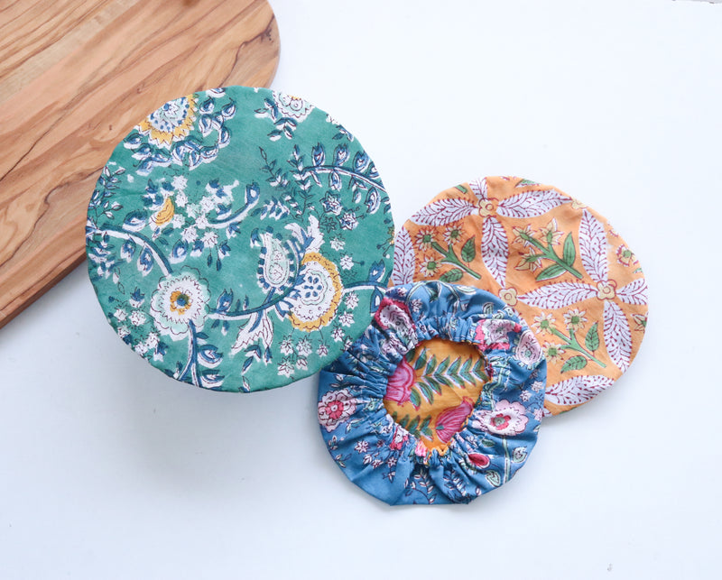 Ecofriendly reusable bowl covers - Assorted set of 2 bowl covers