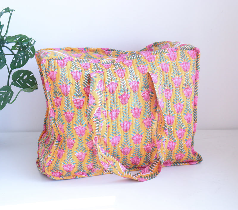 XL tote bag - Boho quilted women&