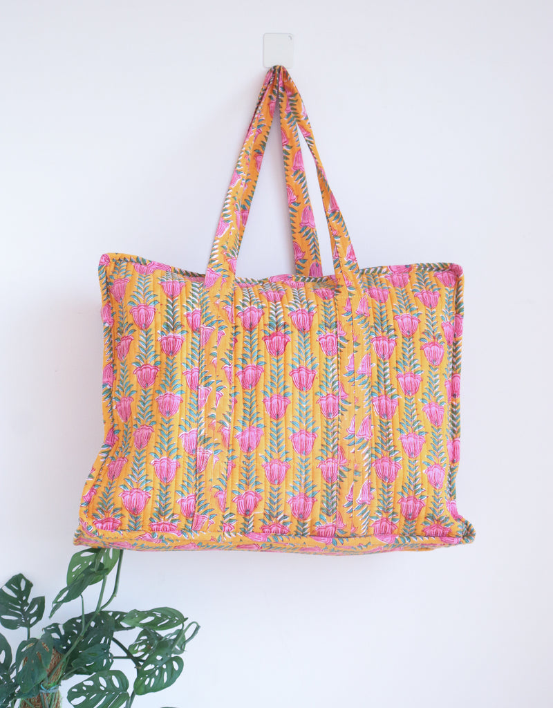 XL tote bag - Boho quilted women&