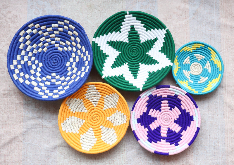 Sustainable wall baskets - Sabai Grass wall baskets - Set of 5