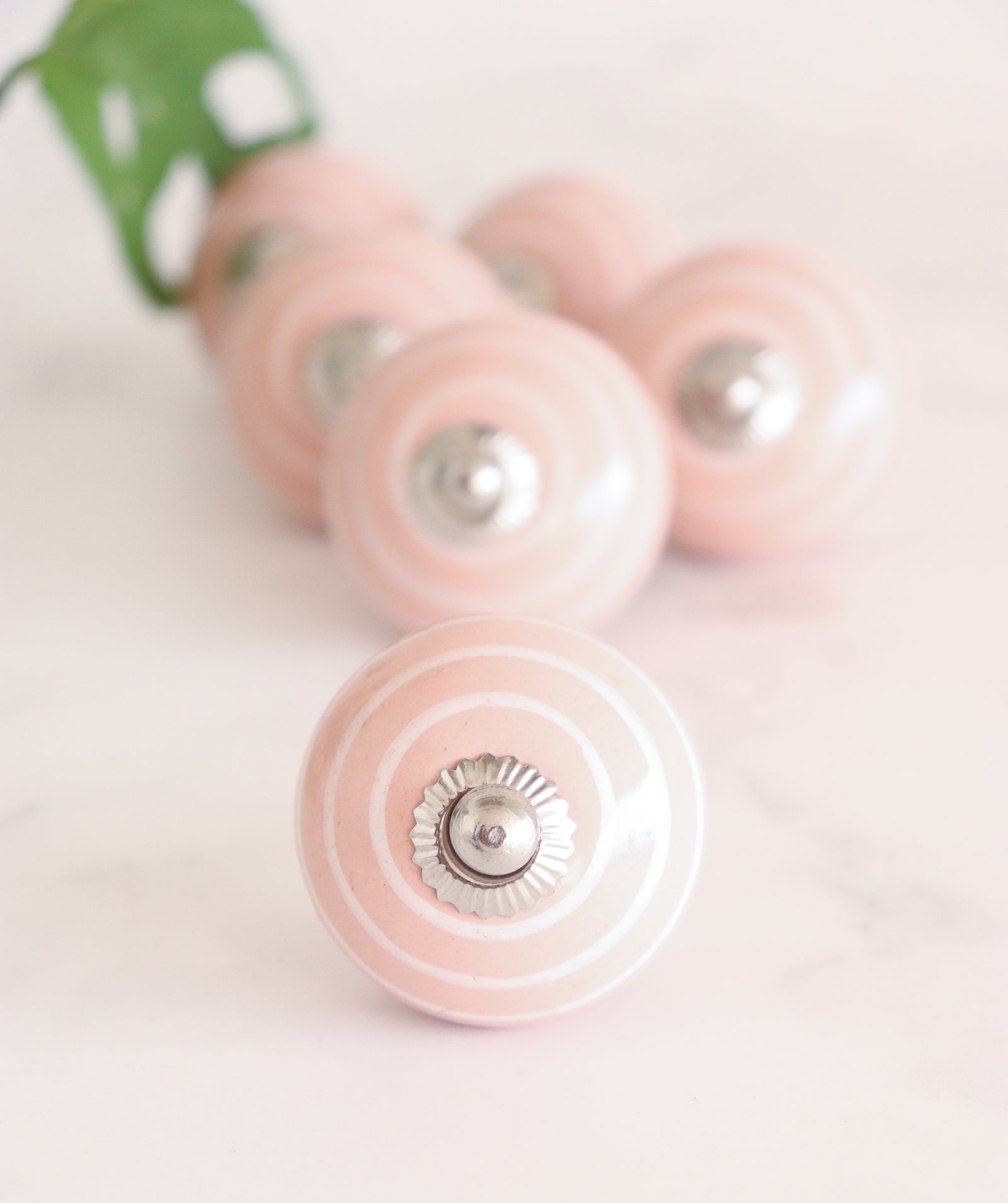Ceramic knobs - Drawer knob  - Set of 6 - back view