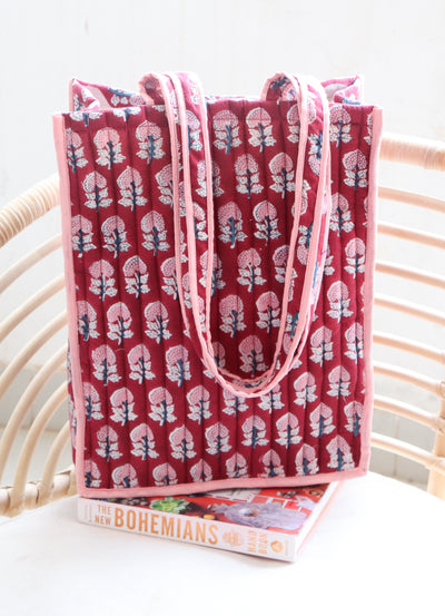 Block print tote bag