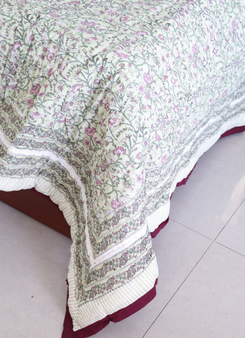 Bird Block print quilt - Bird Block print quilt - 