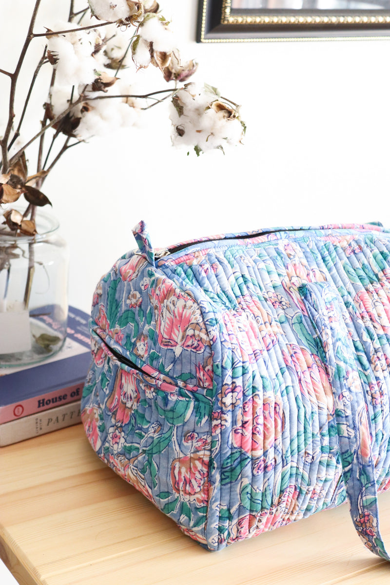 Block print weekender bag - Boho quilted bags