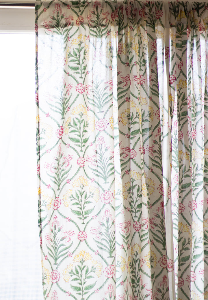 Saree inspired curtain - Sari sheer curtains