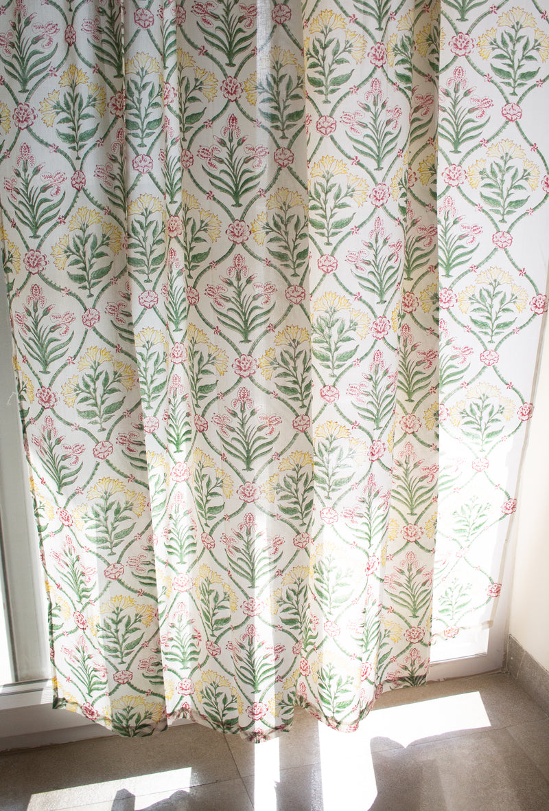 Saree inspired curtain - Sari sheer curtains