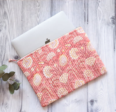 Quilted laptop sales bag