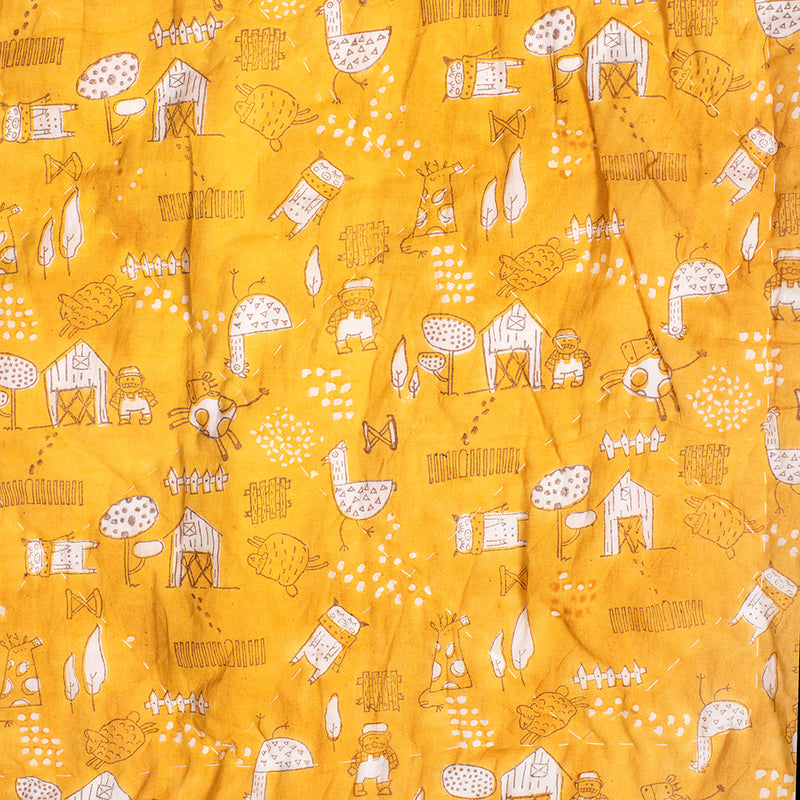 Old Mac Donald print quilt - Baby and kids room bedding 