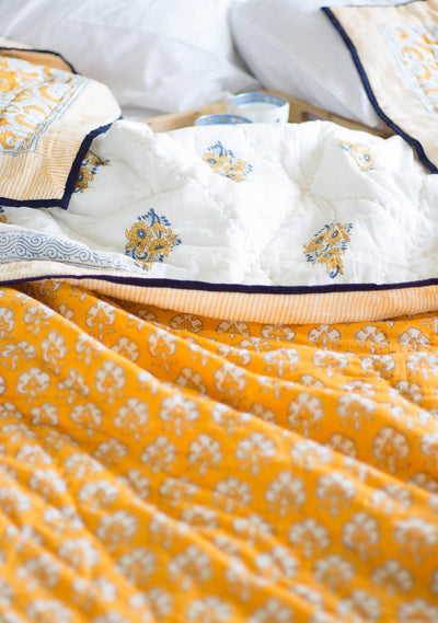 Block print quilt - Marigold Quilt